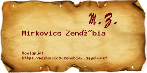 Mirkovics Zenóbia névjegykártya